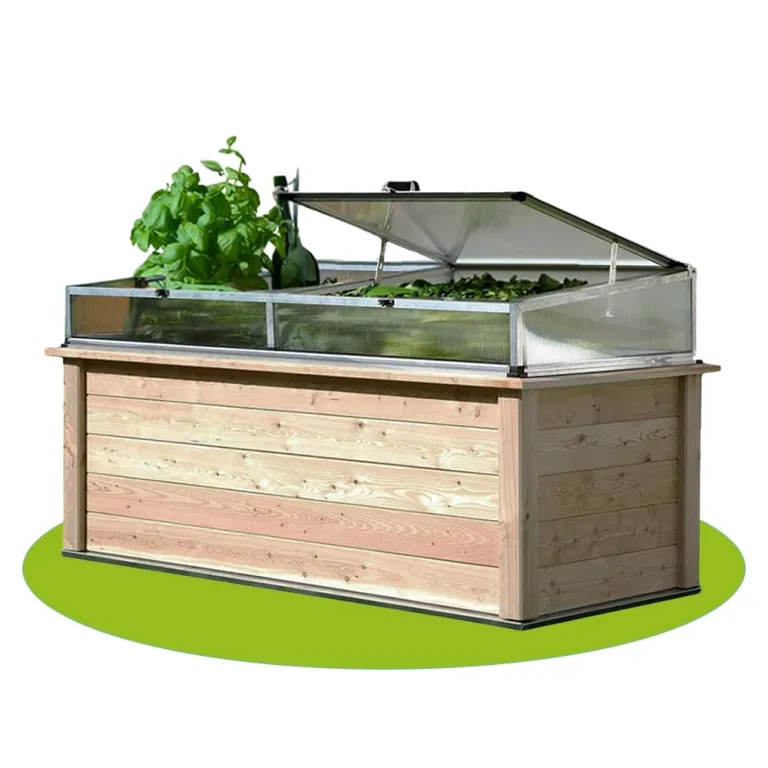 4betterdays.com Hochbeet aus Massivholz regionaler Gebirgslärche - inkl. Noppenfolie und Wühlmausgitter - Made in Austria - Hochbeet Holz inkl. Frühbeetaufsatz 125x92x80cm – Bild 1