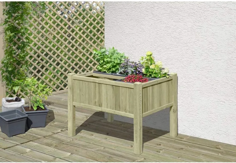 Gartenpirat Hochbeet mit 6x Pflanzkasteneinsatz • Holz • 0,85m² – Bild 3