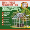 Deuba Alu-Gewächshaus Garten-Gewächshaus Treibhaus Pflanzenhaus • 3,7m² • ohne Fundament - Thumbnail 5
