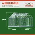 Deuba Gewächshaus Treibhaus Alu-Gewächshaus • 7,22m² • mit Fundament - Thumbnail 6