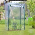 Relaxdays Tomatengewächshaus, Garten, Balkon, Foliengewächshaus Tomaten, HBT 150x100x50cm, Stahl, PVC-Folie, transparent - Thumbnail 3