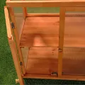 Melko Gewächshaus / Anzuchthaus mit 2 Türen, 58 × 37 x 78,5 cm, braun - Thumbnail 4