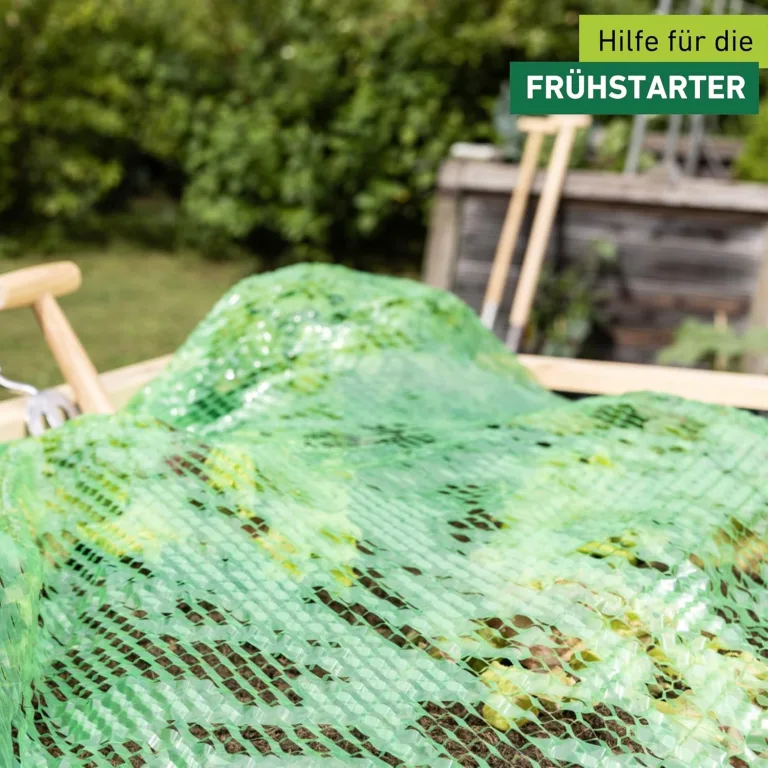 Windhager Frühbeet-Schlitzfolie mitwachsend, Pflanzfolie für Ganzjahresschutz, Frühbeetfolie, Folie für Pflanzen, grün, 7,2 x 1,4m – Bild 3