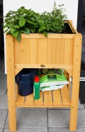 Habau Hochbeet Kompakt mit Ablage • Holz gelb • 0,27m² - Thumbnail 3