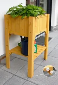 Habau Hochbeet Kompakt mit Ablage • Holz gelb • 0,27m² - Thumbnail 4