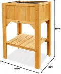Habau Hochbeet Kompakt mit Ablage • Holz gelb • 0,27m² - Thumbnail 5