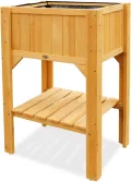 Habau Hochbeet Kompakt mit Ablage • Holz gelb • 0,27m² - Thumbnail 1