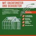 Deuba Alu-Gewächshaus Garten-Gewächshaus Treibhaus Pflanzenhaus • 4,75m² • ohne Fundament - Thumbnail 6