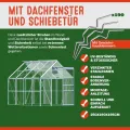 Deuba Alu-Gewächshaus Garten-Gewächshaus Treibhaus Pflanzenhaus • 4,75m² • ohne Fundament - Thumbnail 11