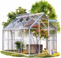 Deuba Alu-Gewächshaus Garten-Gewächshaus Treibhaus Pflanzenhaus • 4,75m² • ohne Fundament - Thumbnail 1