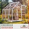Deuba Alu-Gewächshaus Garten-Gewächshaus Treibhaus Pflanzenhaus • 3,7m² • mit Fundament - Thumbnail 4