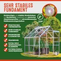 Deuba Alu-Gewächshaus Garten-Gewächshaus Treibhaus Pflanzenhaus • 3,7m² • mit Fundament - Thumbnail 5