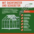Deuba Alu-Gewächshaus Garten-Gewächshaus Treibhaus Pflanzenhaus • 3,7m² • mit Fundament - Thumbnail 6
