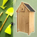 Wiltec Gartenhaus schmal aus Fichtenholz mit Bitumendach 770x540x1370mm für Garten, Terrasse & Balkon Gerätehaus Geräteschuppen Holzhaus Werkzeugschrank - Thumbnail 2