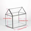NCYP 15,5x11x16 cm Kleines Geometrisches Terrarium, Haus-Form, Glas, schließbar, Gewächshäuschen für Sukkulenten Moos Farn, mit Klappdeckel (ohne Pflanzen) - Thumbnail 5