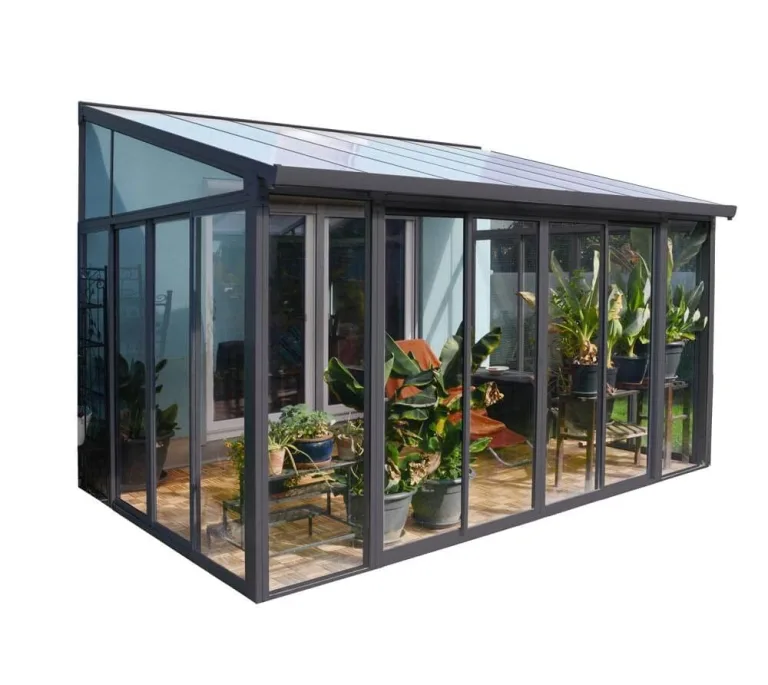 Palram Veranda San Remo Wintergarten, Grau, 295x425x310 cm – Bild 1