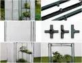 Foliengewächshaus Tomatenhaus Pflanzenhaus mit 2 Regalböden - Thumbnail 2