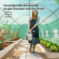 Outsunny Foliengewächshaus Tomatengewächshaus Treibhaus Folientunnel Frühbeet mit Fenster Grün 595 x 300 x 200 cm - Thumbnail 6