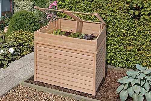 Gartenwelt Riegelsberger Hochbeet Kräuterbeet aus Lärchenholz 125x85x101/110 cm – Bild 1