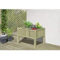 Gartenwelt Riegelsberger Hochbeet Kräuterbeet aus Lärchenholz 125x85x101/110 cm - Thumbnail 9
