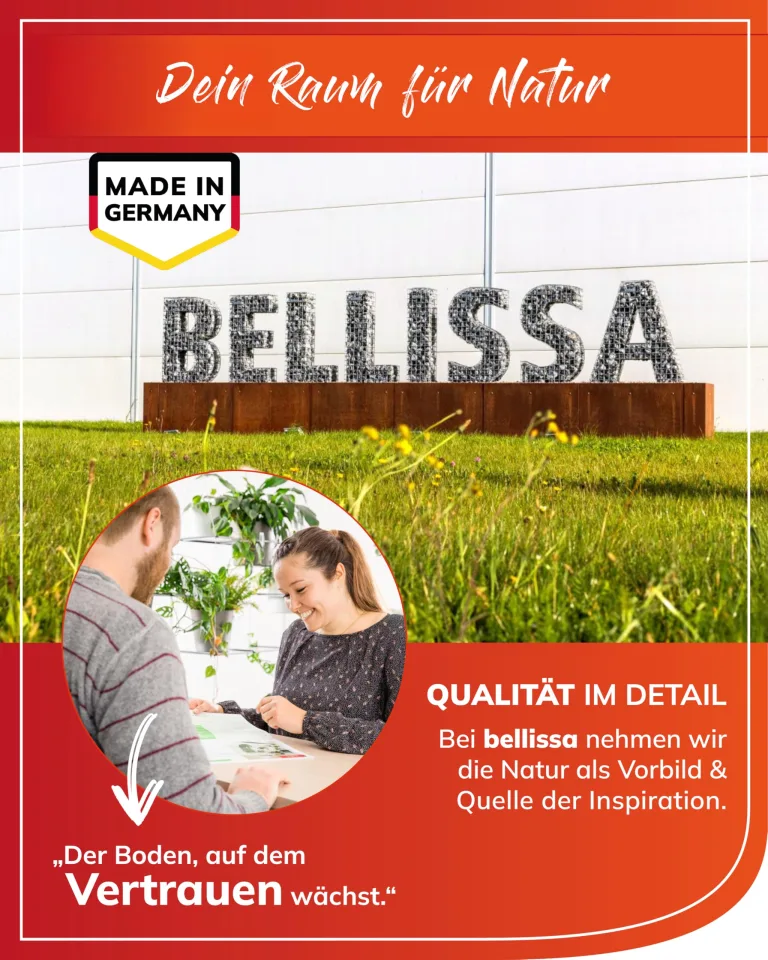 bellissa - Hochbeet Metall PANNELLO – großer modularer Cortenstahl Pflanzkübel (116 x 44 x 80 cm) – wetterfest & erweiterbar mit natürlicher Rostpatina – für Kräuter und Gemüse in Garten & Terrasse – Bild 7