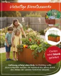 bellissa - Hochbeet Metall PANNELLO – großer modularer Cortenstahl Pflanzkübel (116 x 80 x 80 cm) – wetterfest & erweiterbar mit natürlicher Rostpatina – für Kräuter und Gemüse in Garten & Terrasse - Thumbnail 6