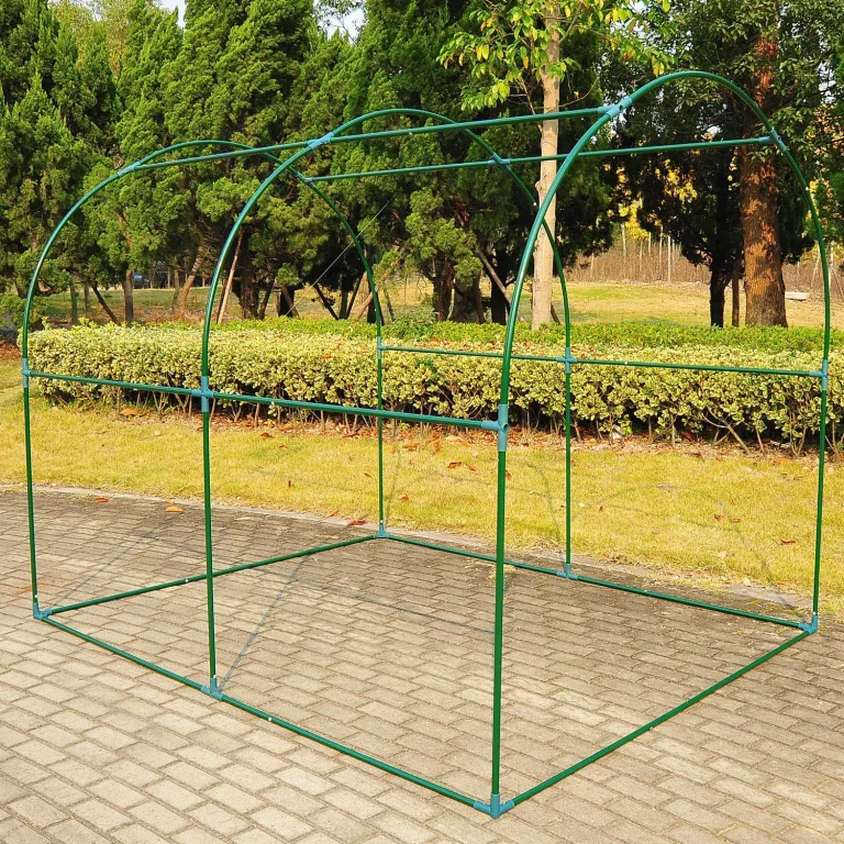Outsunny Gewächshaus Foliengewächshaus Treibhaus Frühbeet Tomatenhaus Pflanzenhaus 250 x 200 x 200 cm – Bild 6