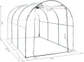 Outsunny Foliengewächshaus Tomatenhaus Pflanzenhaus aus PVC mit Runddach 7m² - Thumbnail 7