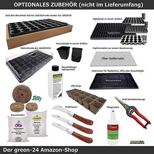 GREEN24 Hydroponik 144 XL Zimmergewächshaus mit automatischer Bewässerung Anzuchthaus Zimmer Gewächshaus - Treibhaus – Bild 10