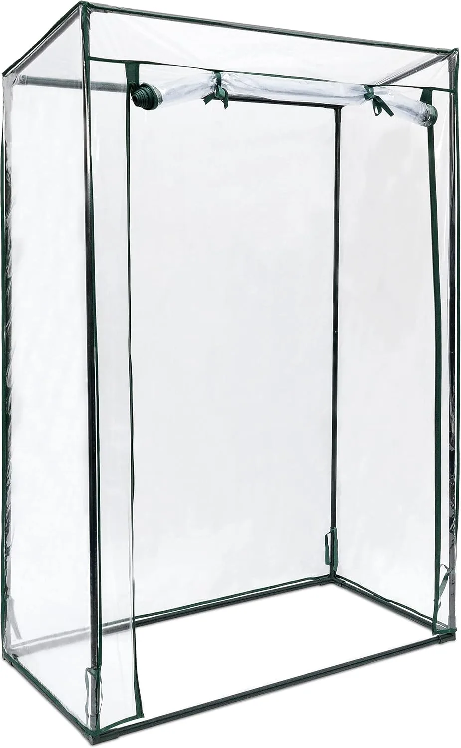 Relaxdays Gewächshaus für Tomaten 150 x 100 x 50 cm HxBxT, Schrägdach Foliengewächshaus mit PVC Folie, transparent, Tomatengewächshaus Diagonales Dach - Bild 1