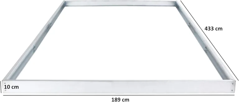 Zelsius Stahl Fundamentrahmen 433 x 189 x 10 cm | Passend Gewächshaus ASIN: B01FM4XB8G | Verzinktes Stahlfundament für Gewächshaus – Bild 2