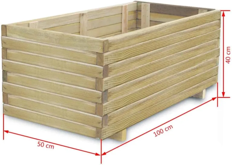 vidaXL Holz Garten Hochbeet Pflanzkasten Blumenkasten Blumenkübel Gemüsebeet – Bild 6