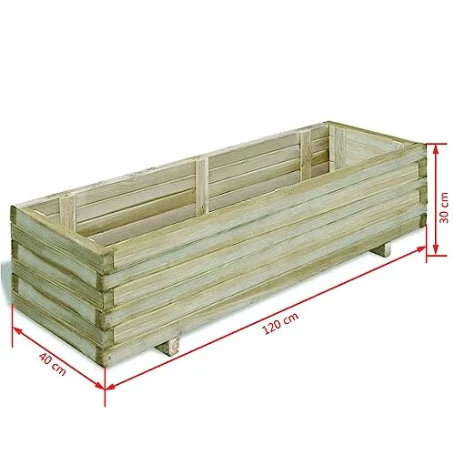 vidaXL Holz Hochbeet Pflanzkasten Blumenkasten Blumenkübel Pflanzkübel Garten – Bild 10
