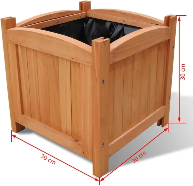vidaXL 2X Holz Hochbeet Pflanzkübel Blumenkasten Blumenkübel Pflanztrog Garten – Bild 4