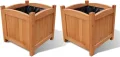 vidaXL 2X Holz Hochbeet Pflanzkübel Blumenkasten Blumenkübel Pflanztrog Garten - Thumbnail 1