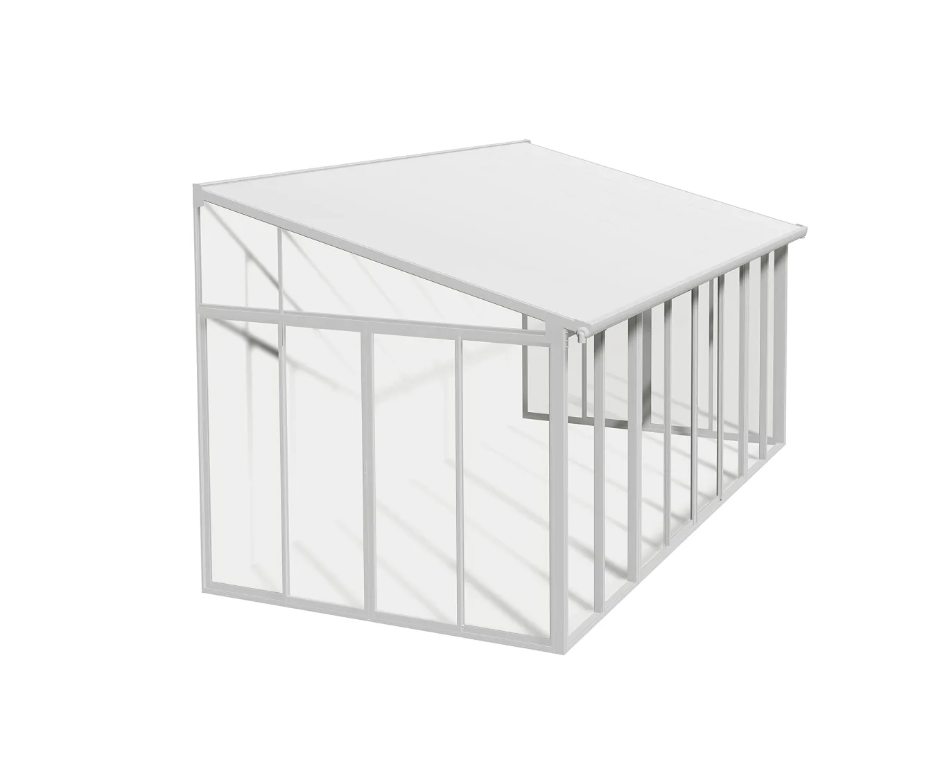 Palram Sanremo Veranda Wintergarten, Weiß, 295x546x310 cm - Bild 1