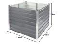 Metall Hochbeet Gartenbeet Pflanzbeet Blumenbeet Garten Beet Rosendaal anthrazit - Thumbnail 7