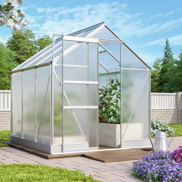 Gewächshaus Vitavia Apollo 3800 Alu silber 6mm HKP 3,8m² – Bild 2