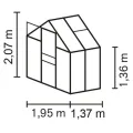 Gewächshaus "Apollo 2500" (aluminium blank, 4 mm HKP) - Thumbnail 2