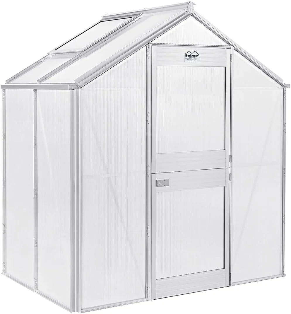 Beckmann Alu-Gewächshaus • Allgäu U3-D-AN • silber • 2,68m² - Bild 1