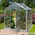 Beckmann Alu-Gewächshaus • Allgäu U3-D-AN • silber • 2,68m² - Thumbnail 4