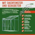 Deuba Anlehngewächshaus Alu-Gewächshaus • 2,44m² • mit Fundament - Thumbnail 6
