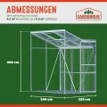 Deuba Anlehngewächshaus Alu-Gewächshaus • 2,44m² • mit Fundament - Thumbnail 7