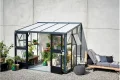Juliana Anlehngewächshaus Veranda 6.6 • Alu eloxiert/schwarz • ESG 3mm • 6,5m² - Thumbnail 1