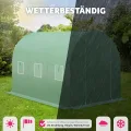 TecTake Gewächshaus Foliengewächshaus Folientunnel ca. 7m² | 6 Fenster mit Fliegenschutzgitter | inkl. Spannschnüre und Metallheringe - Thumbnail 8