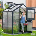 Beckmann Alu-Gewächshaus • Allgäu U4-D-AE • anthrazit • 3,92m² - Thumbnail 4