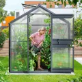 Beckmann Alu-Gewächshaus • Allgäu U3-D-AE • anthrazit • 2,68m² - Thumbnail 4