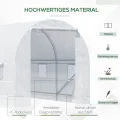 Outsunny Gewächshaus Foliengewächshaus Treibhaus Pflanzenhaus Folien 445x200x200 cm - Thumbnail 4