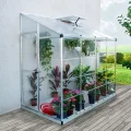 Gärtner Pötschke Anlehngewächshaus • Interline 8×4 • mit Stahlfundament • 3,05m² - Thumbnail 1
