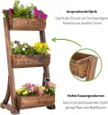 empasa Vertikales Hochbeet 'RAISE 3' Blumenkasten Pflanzkübel Frühbeet Kräuterbeet aus Holz mit drei Etagen, 62 x 47 x 117 cm - Thumbnail 4